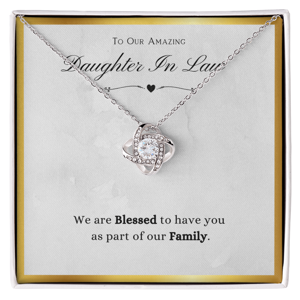 Best Gifts 305-Daughter-in-Law Love Knot Necklace Meaningful Gift