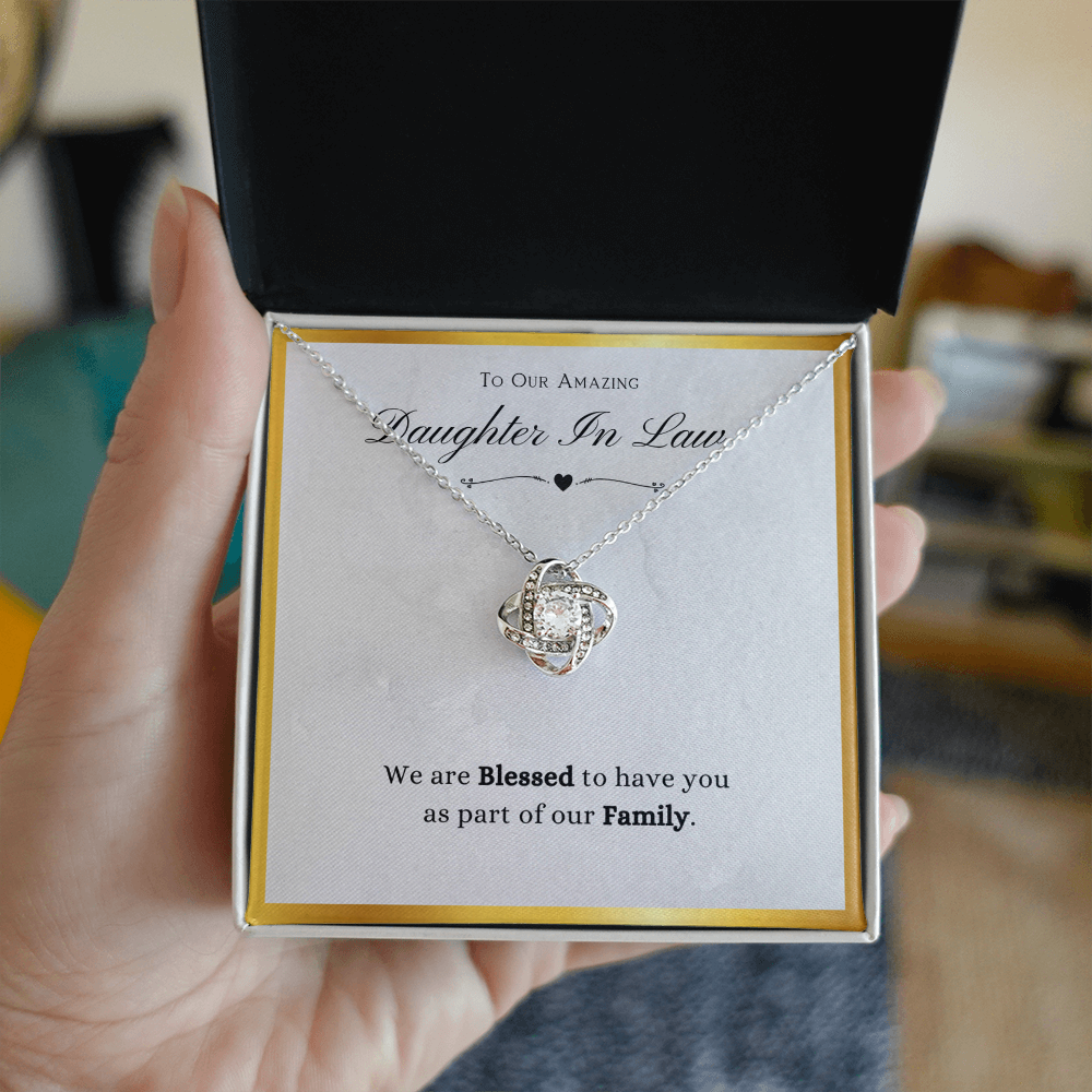 Best Gifts 305-Daughter-in-Law Love Knot Necklace Meaningful Gift