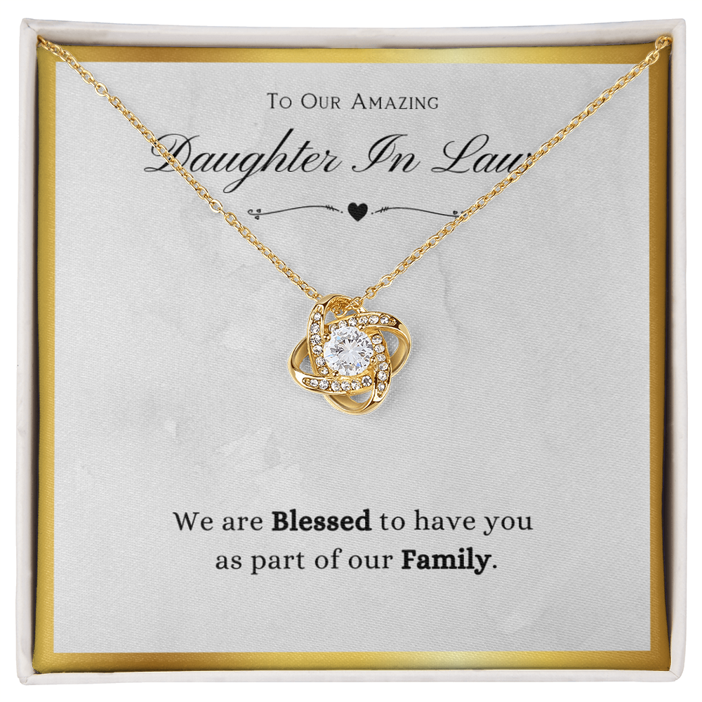 Best Gifts 305-Daughter-in-Law Love Knot Necklace Meaningful Gift