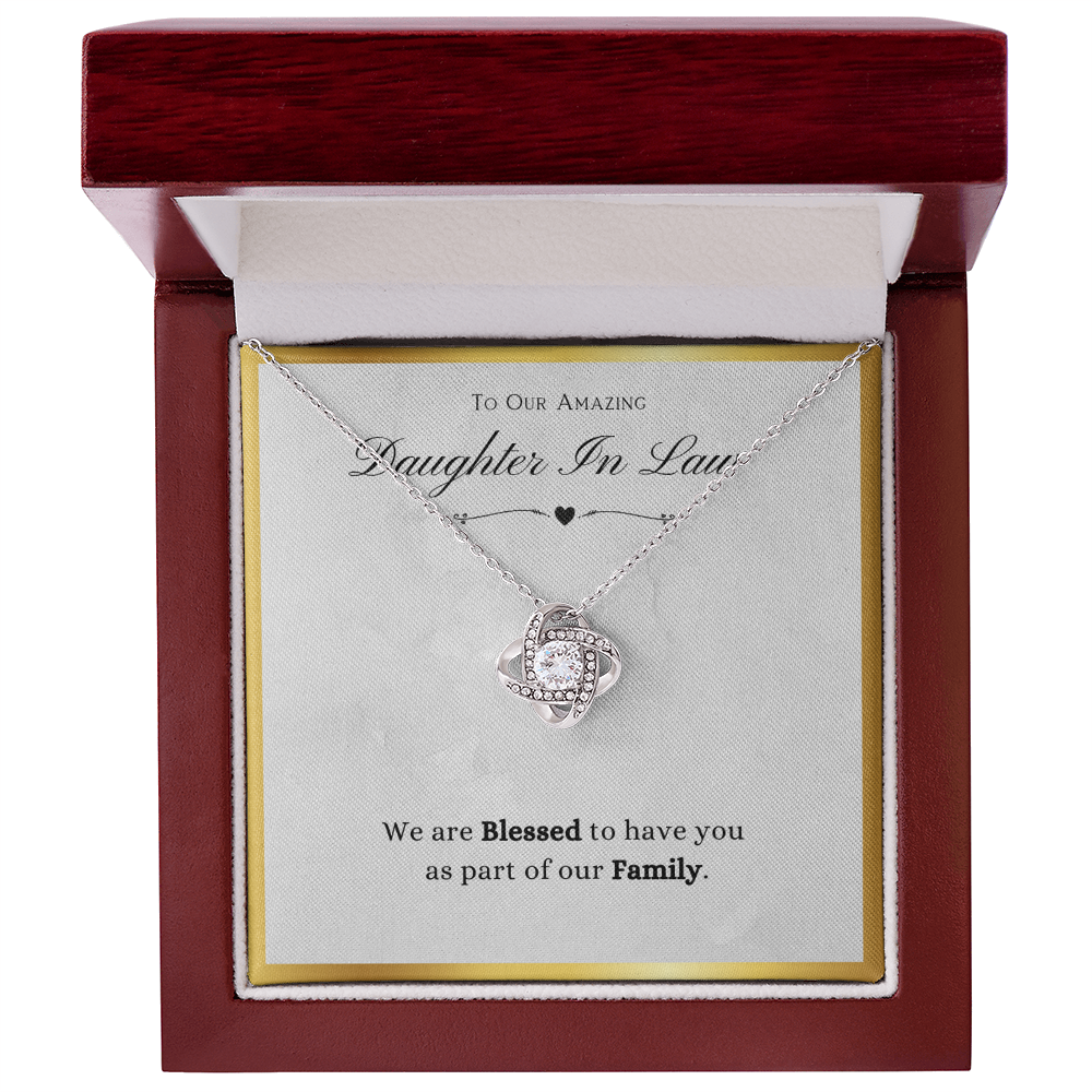 Best Gifts 305-Daughter-in-Law Love Knot Necklace Meaningful Gift