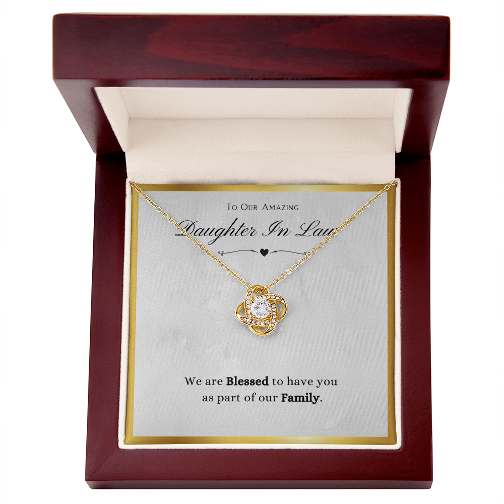 Best Gifts 305-Daughter-in-Law Love Knot Necklace Meaningful Gift