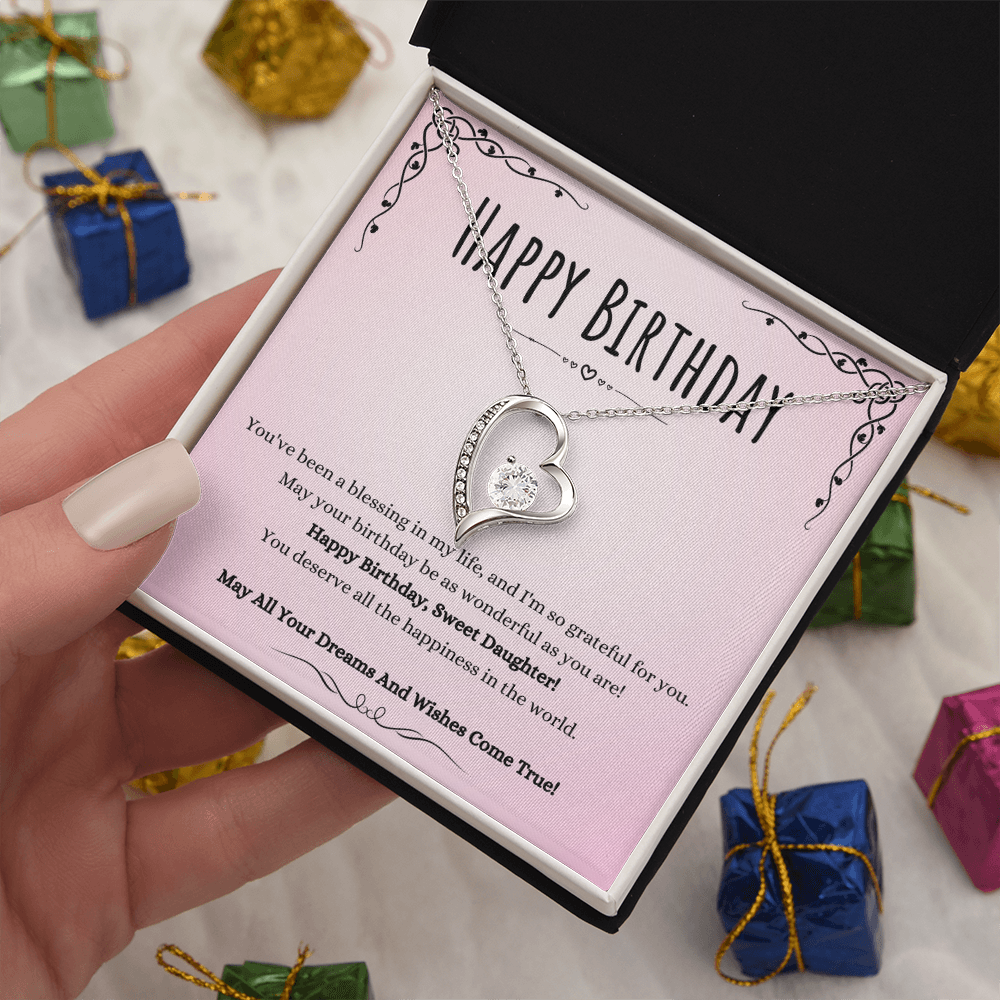 Best Gifts 305-Daughter Birthday Heart Necklace Gift from Mom or Dad