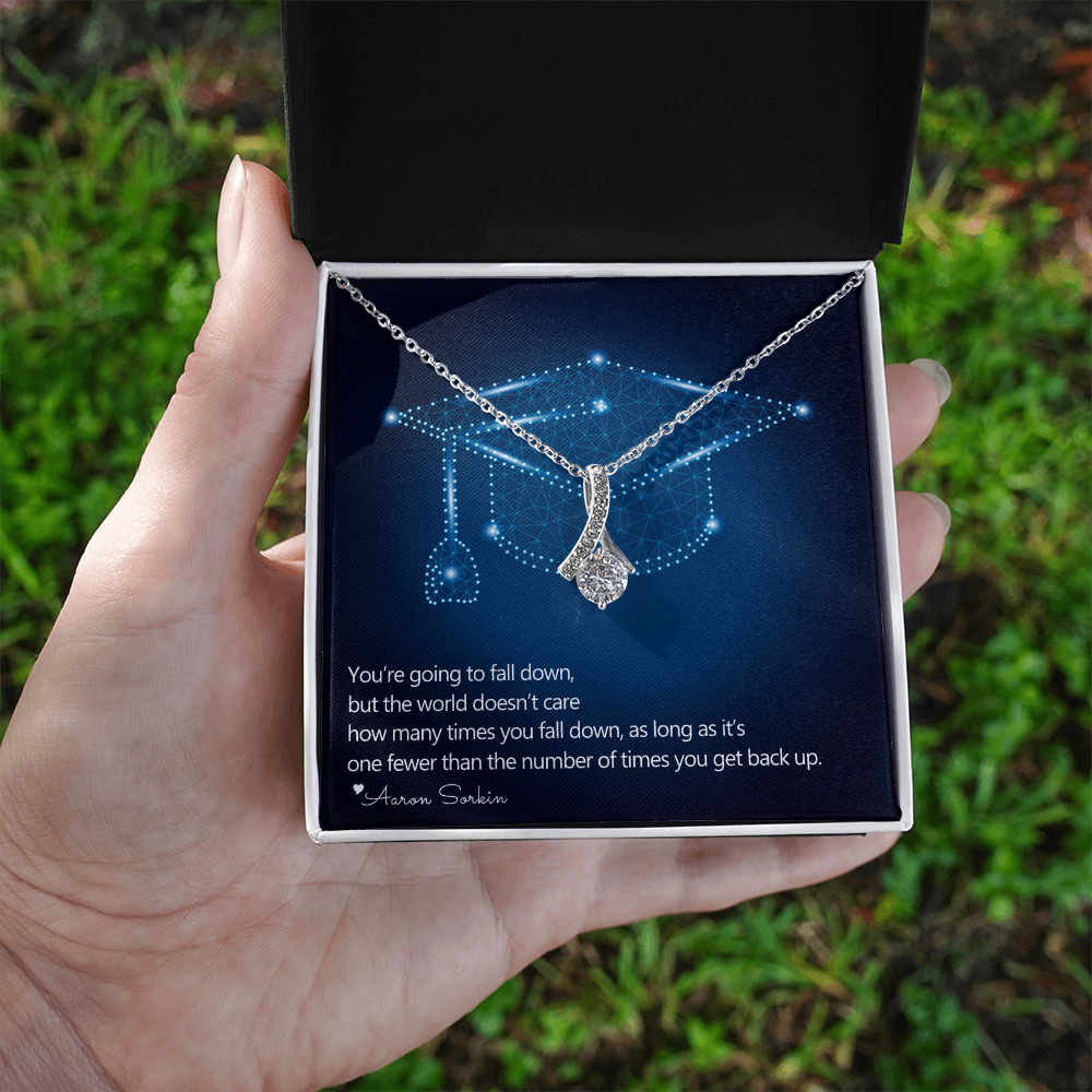 Best Gifts 305-Daughter Graduation Necklace Gift with Inspirational Quote from Mom or Dad