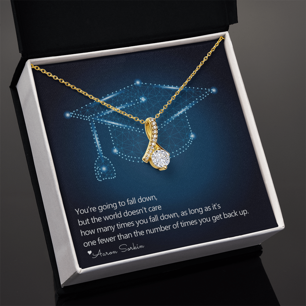 Best Gifts 305-Daughter Graduation Necklace Gift with Inspirational Quote from Mom or Dad