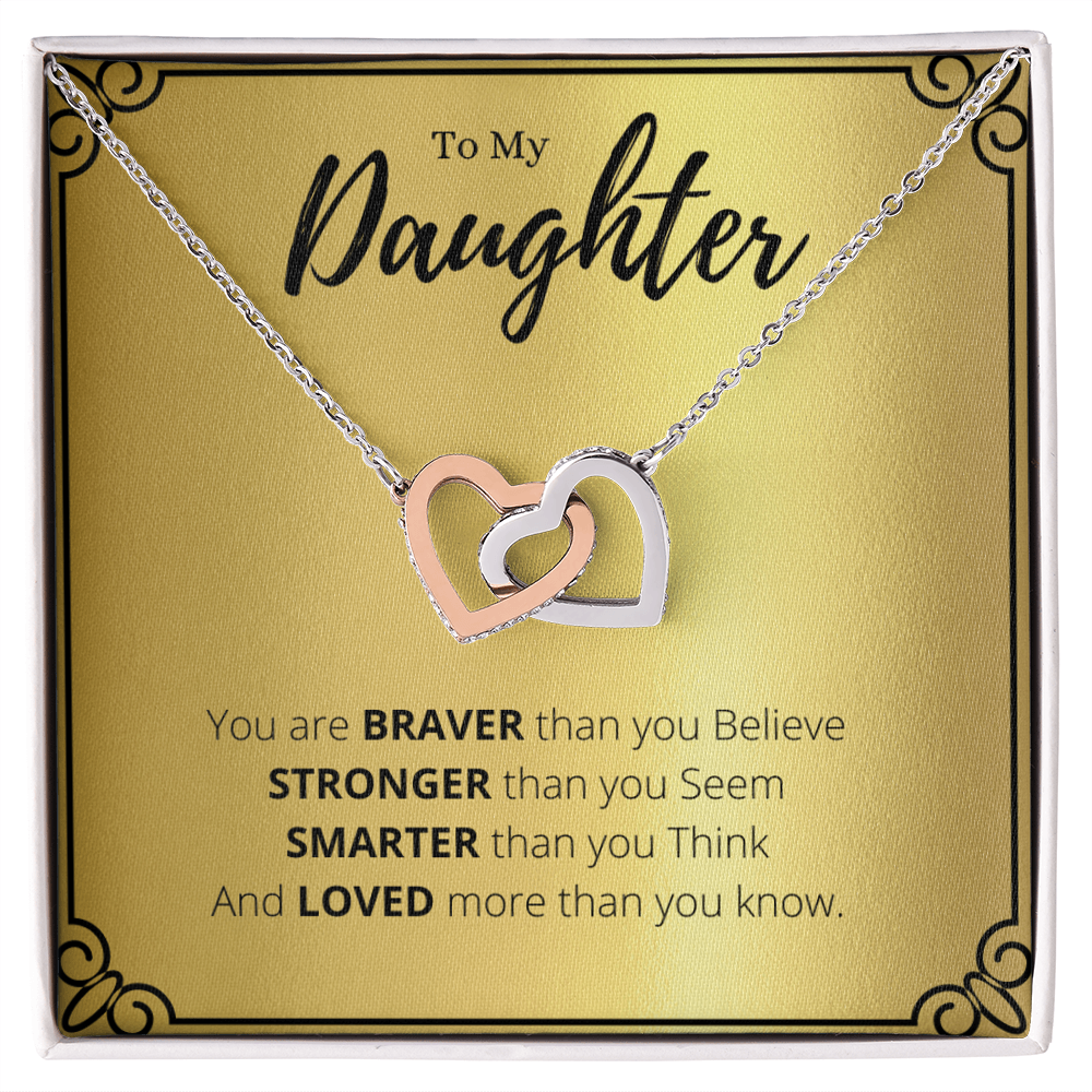 Best Gifts 305-Daughter Interlocking Hearts Necklace Gift from Mom