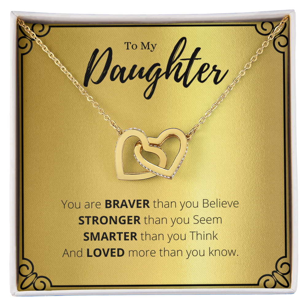 Best Gifts 305-Daughter Interlocking Hearts Necklace Gift from Mom