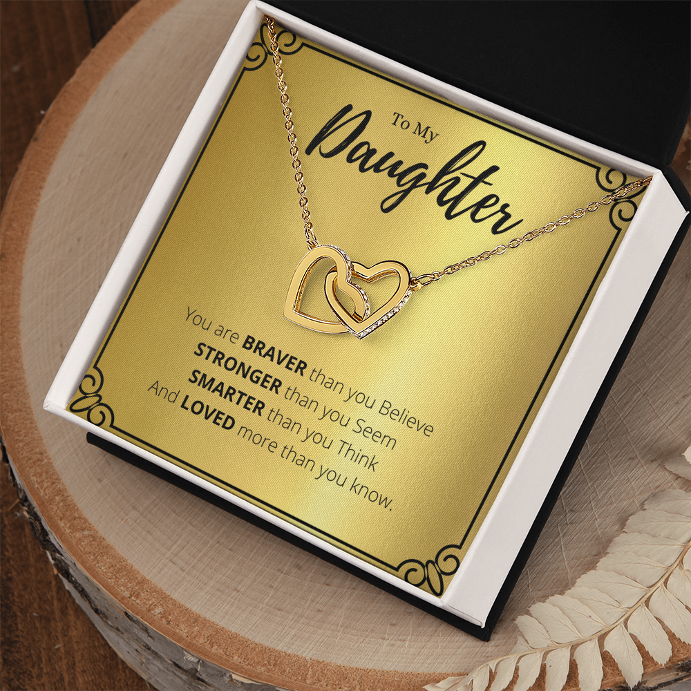 Best Gifts 305-Daughter Interlocking Hearts Necklace Gift from Mom