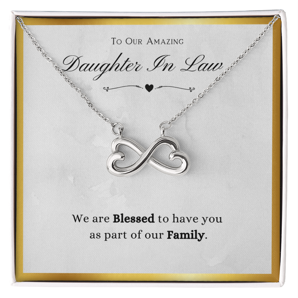Best Gifts 305-Daughter in Law Necklace Gift Endless Love Infinity