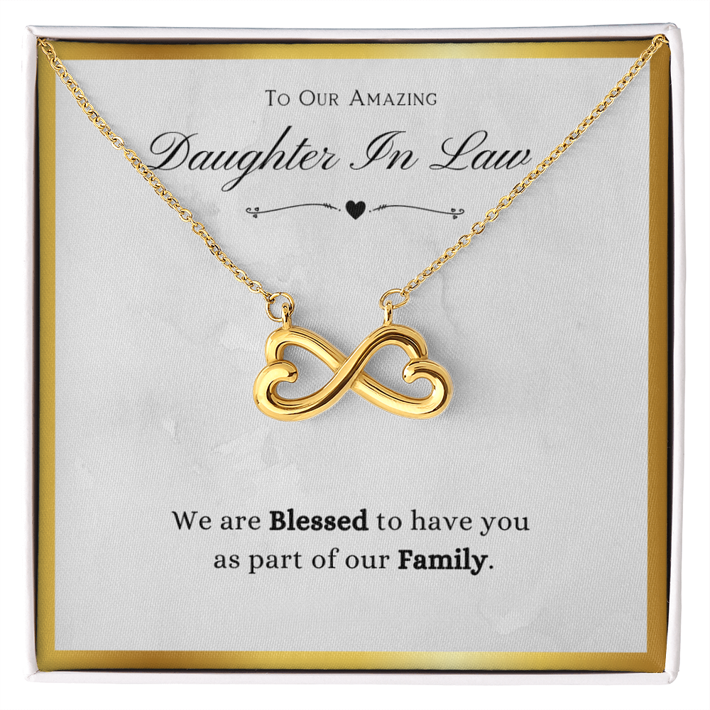 Best Gifts 305-Daughter in Law Necklace Gift Endless Love Infinity