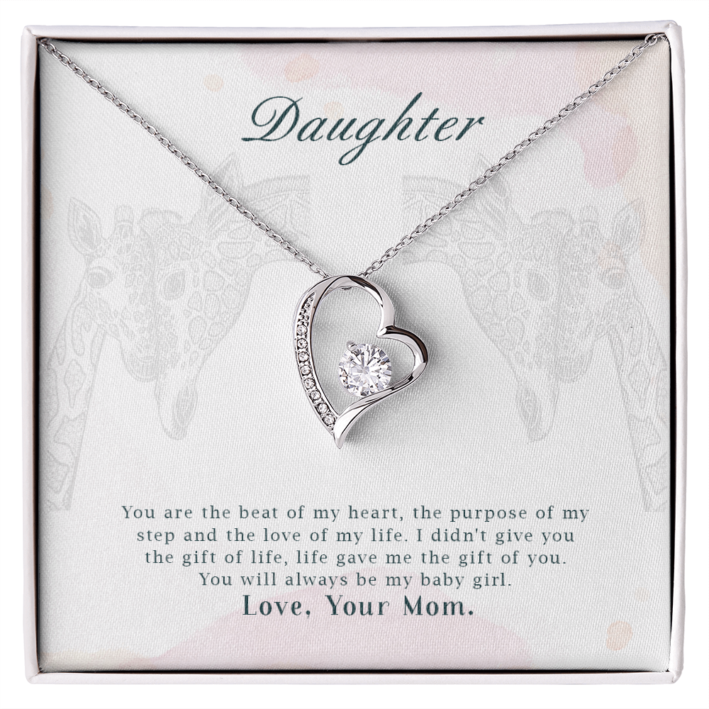Christian Gifts 305-Forever Love Beat of My Heart Necklace for Daughter – Heart Pendant