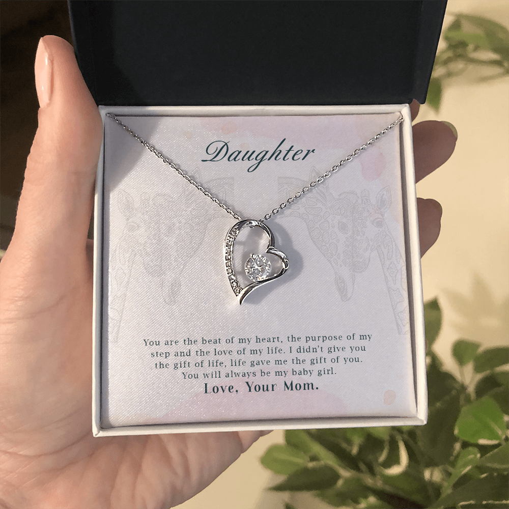 Christian Gifts 305-Forever Love Beat of My Heart Necklace for Daughter – Heart Pendant