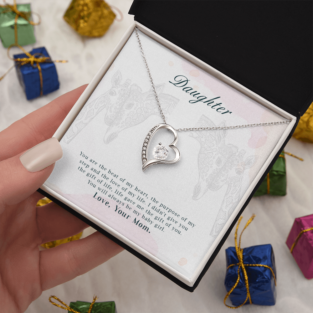 Christian Gifts 305-Forever Love Beat of My Heart Necklace for Daughter – Heart Pendant