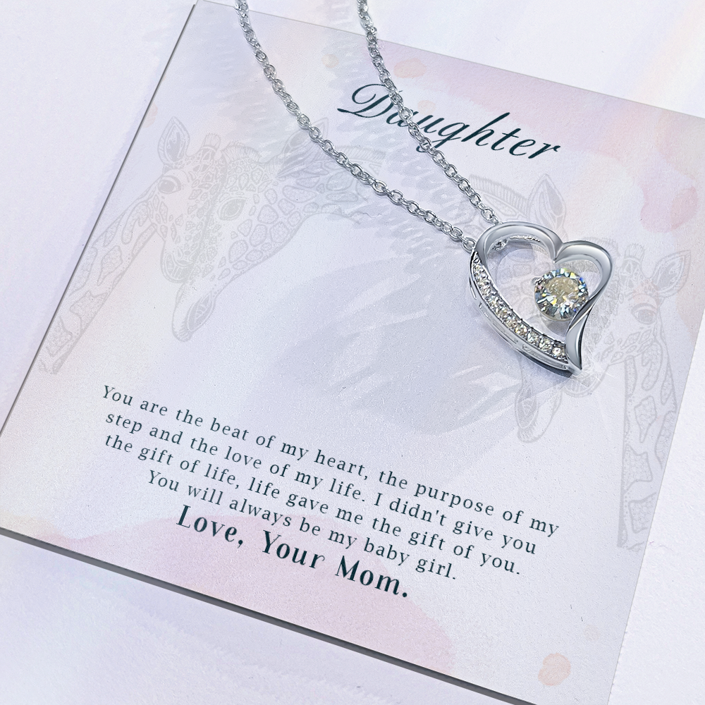 Christian Gifts 305-Forever Love Beat of My Heart Necklace for Daughter – Heart Pendant