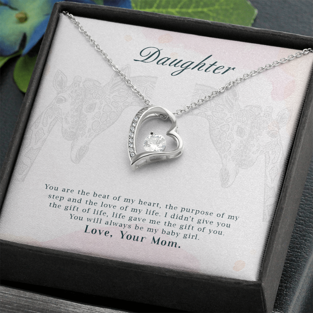 Christian Gifts 305-Forever Love Beat of My Heart Necklace for Daughter – Heart Pendant