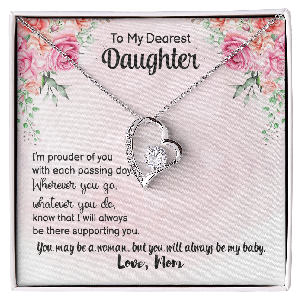 Christian Gifts 305-Forever Love Dearest Daughter Necklace Gift from Mom