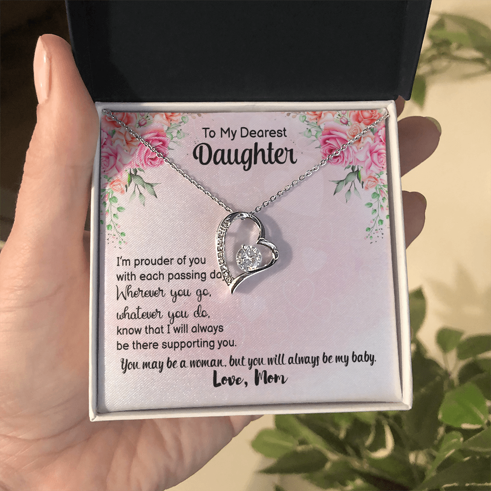 Christian Gifts 305-Forever Love Dearest Daughter Necklace Gift from Mom