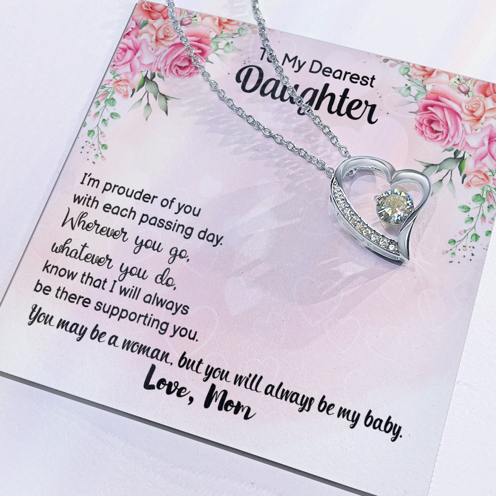 Christian Gifts 305-Forever Love Dearest Daughter Necklace Gift from Mom