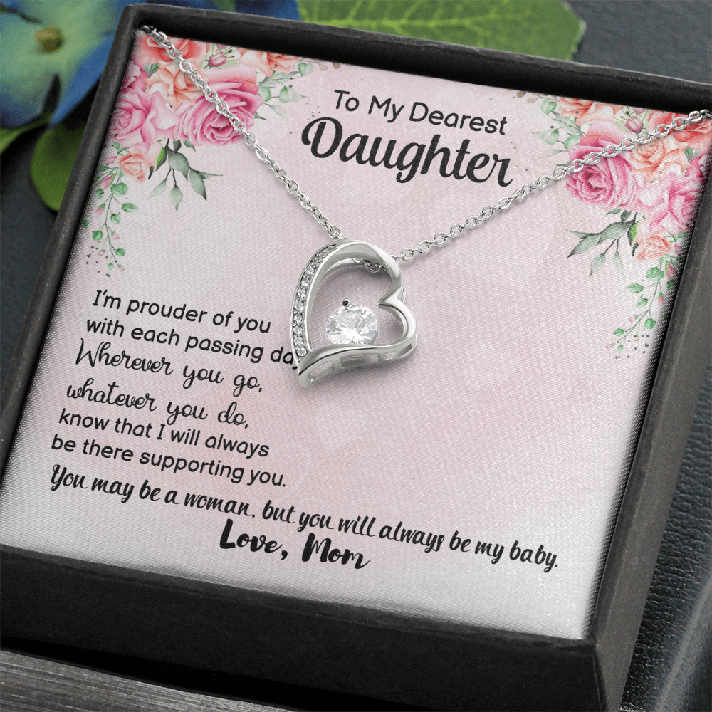 Christian Gifts 305-Forever Love Dearest Daughter Necklace Gift from Mom