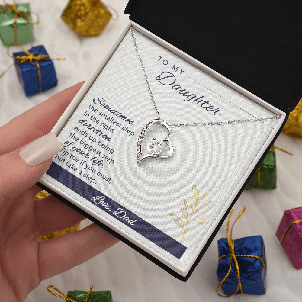 Christian Gifts 305-Forever Love Heart Necklace for Daughter – Dad Gift
