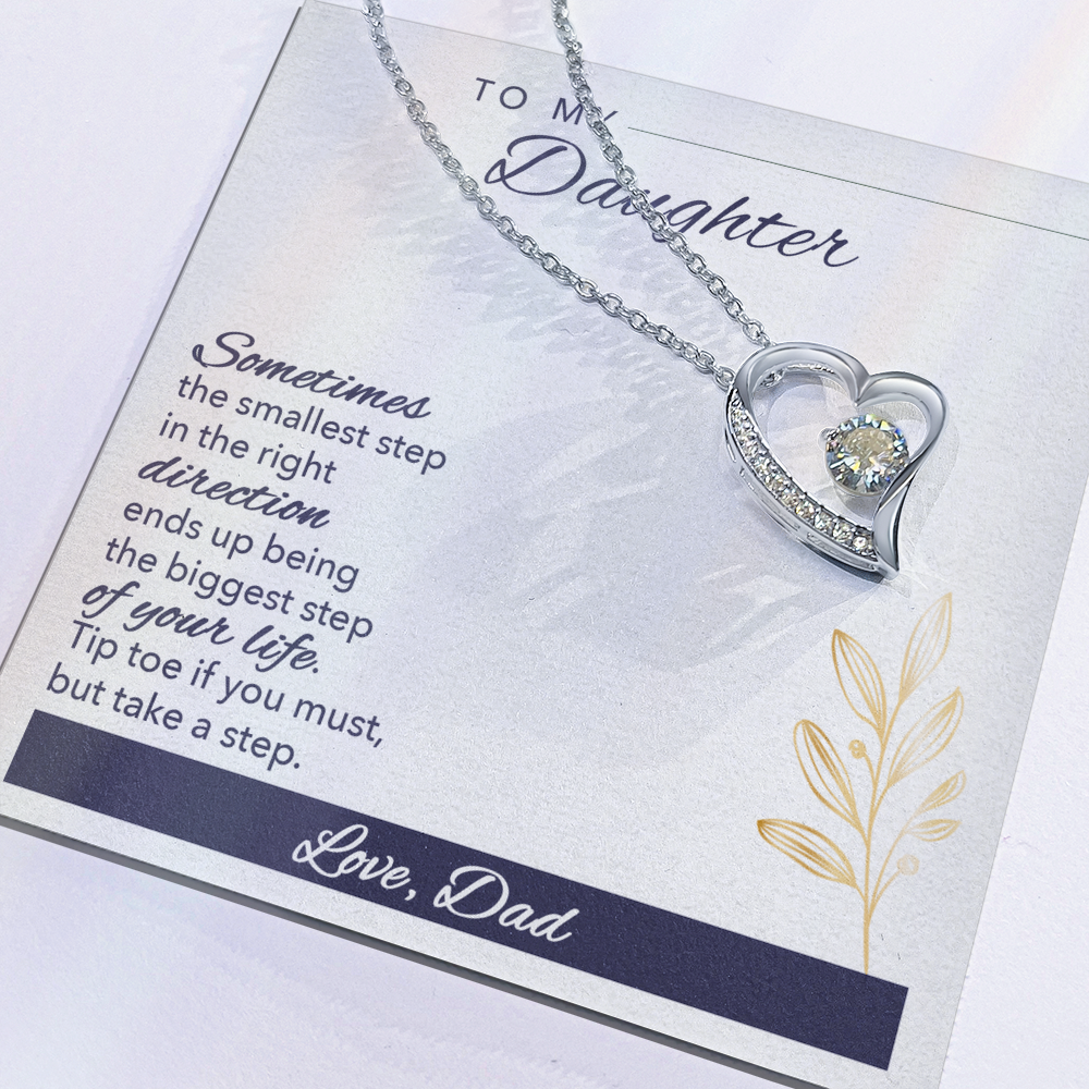 Christian Gifts 305-Forever Love Heart Necklace for Daughter – Dad Gift