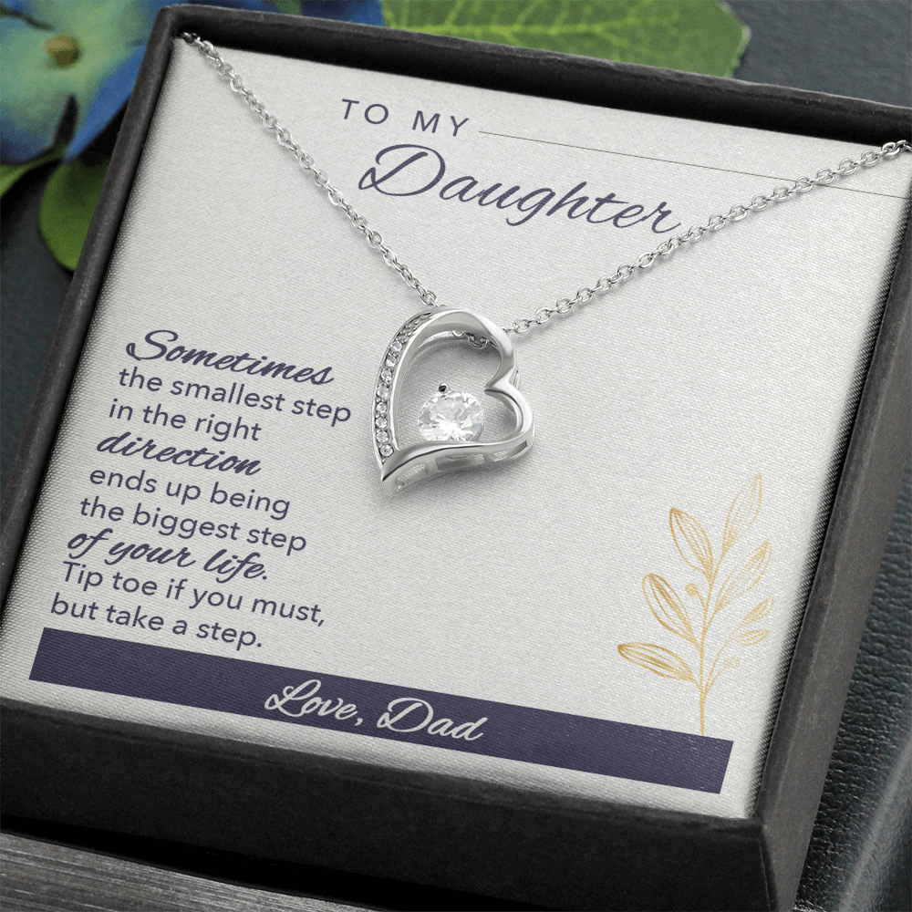Christian Gifts 305-Forever Love Heart Necklace for Daughter – Dad Gift