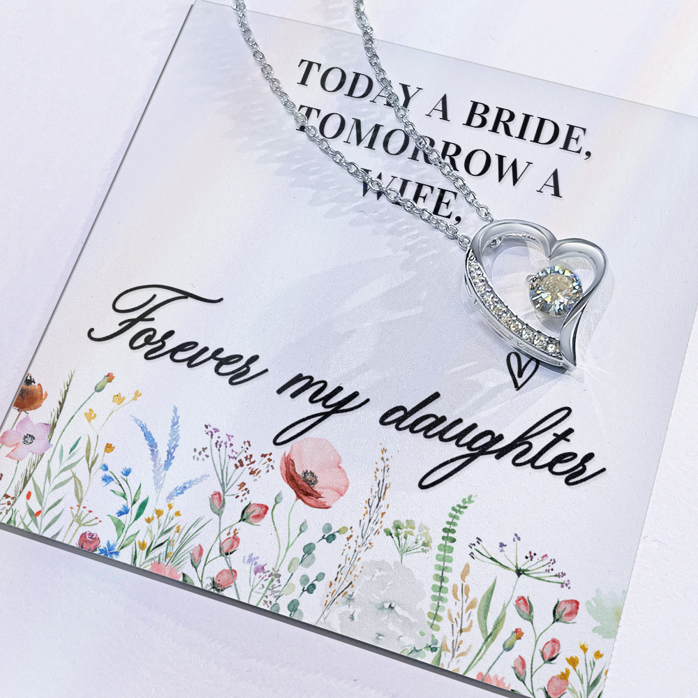 Christian Gifts 305-Forever Love Necklace for Daughter - Wedding Gift with CZ Pendant