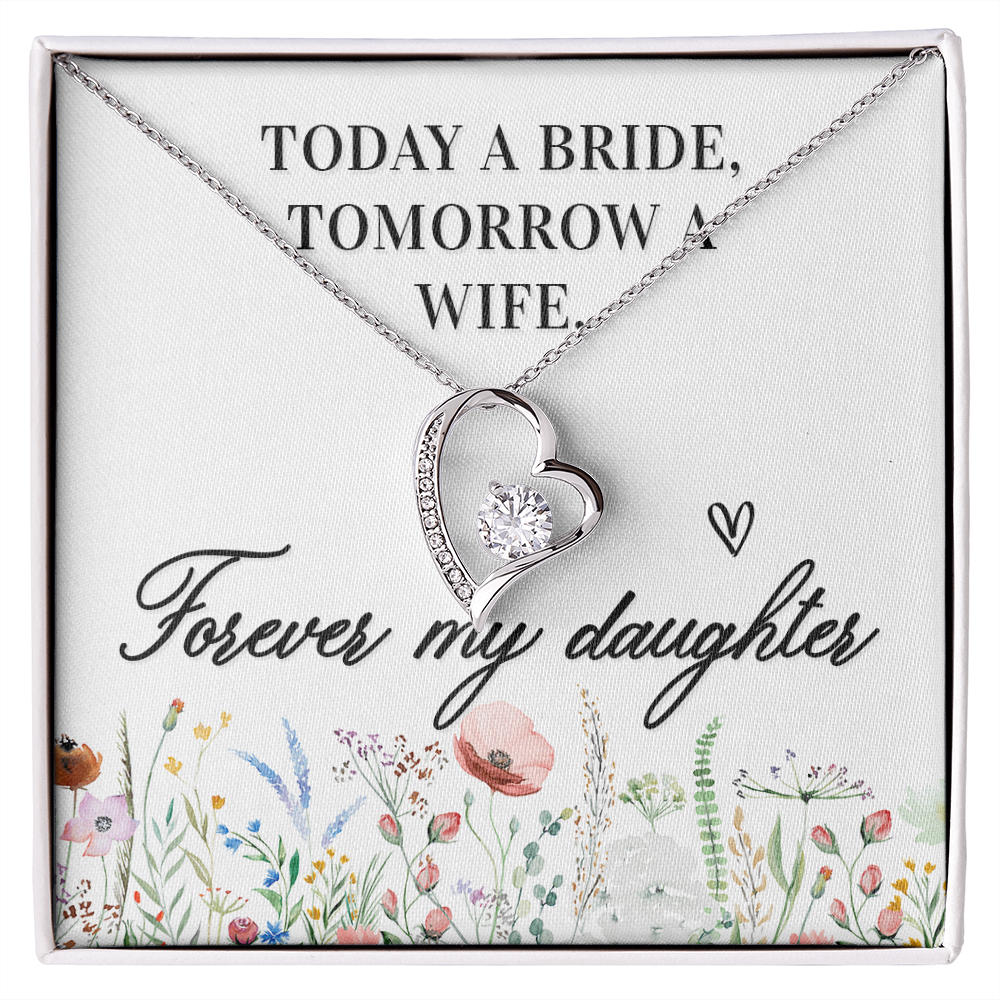 Christian Gifts 305-Forever Love Necklace for Daughter - Wedding Gift with CZ Pendant
