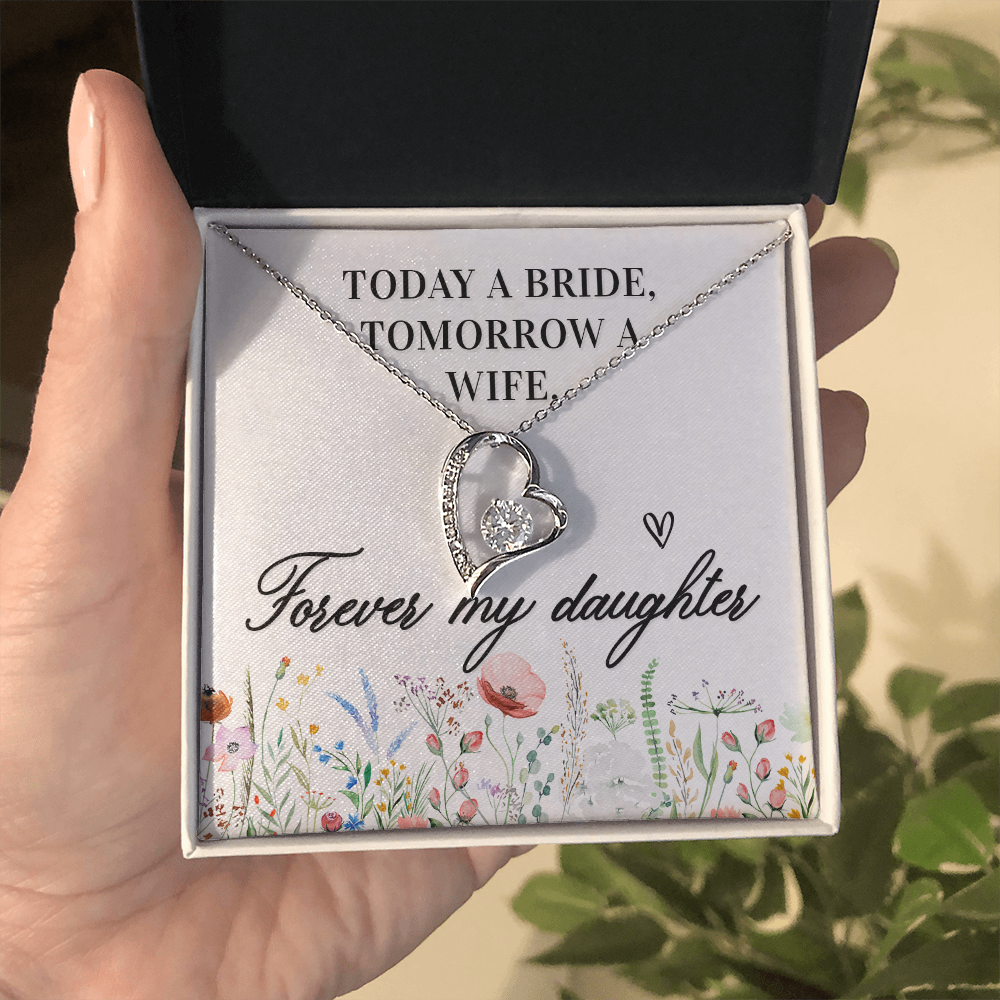 Christian Gifts 305-Forever Love Necklace for Daughter - Wedding Gift with CZ Pendant