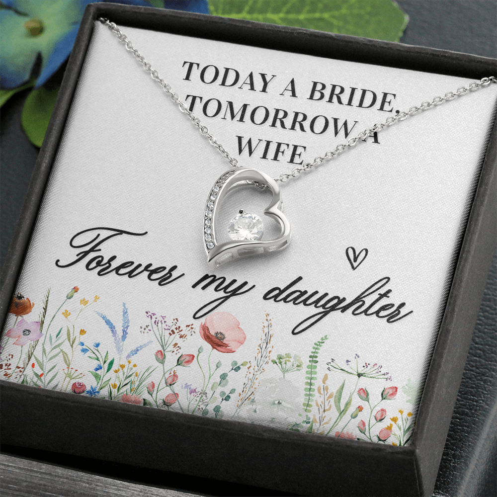 Christian Gifts 305-Forever Love Necklace for Daughter - Wedding Gift with CZ Pendant