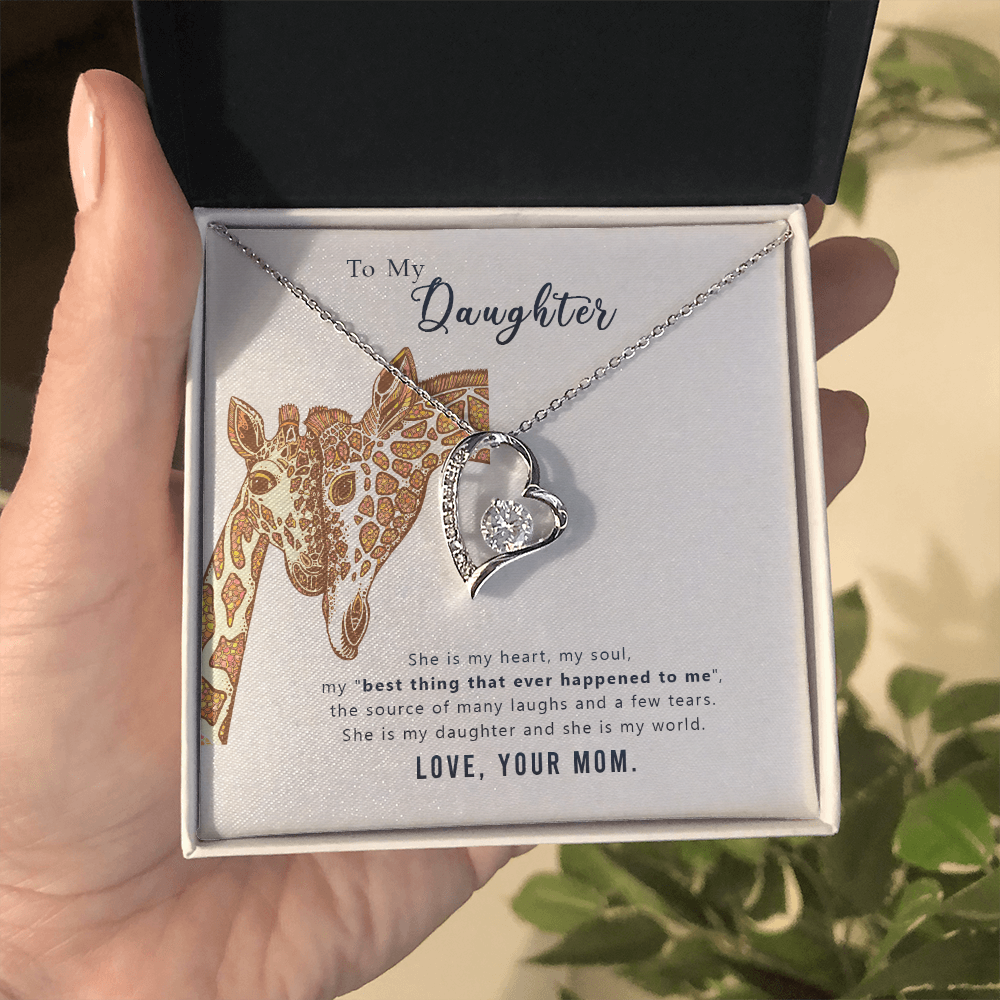 Christian Gifts 305-Forever Love Necklace for Daughter – Heart Pendant Gift