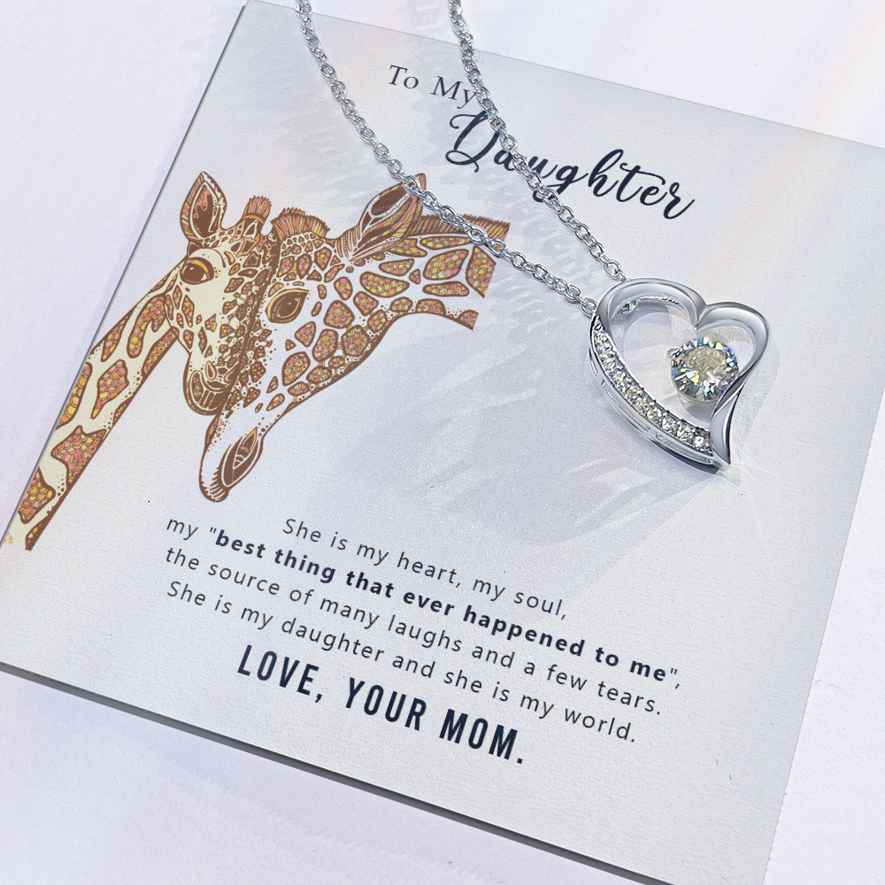 Christian Gifts 305-Forever Love Necklace for Daughter – Heart Pendant Gift