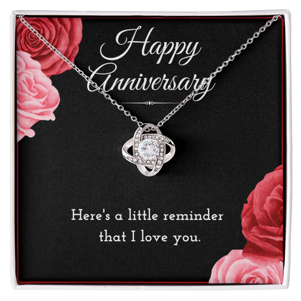 Best Gifts 305-Happy Anniversary Love Knot Necklace for Wife from Husband