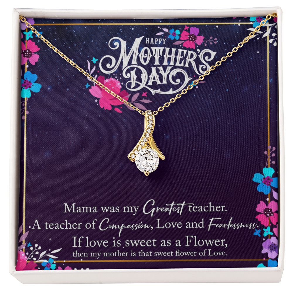 Best Gifts 305-Happy Mother’s Day Necklace – 14k White Gold or 18k Yellow Gold Finish with Heart Pendant