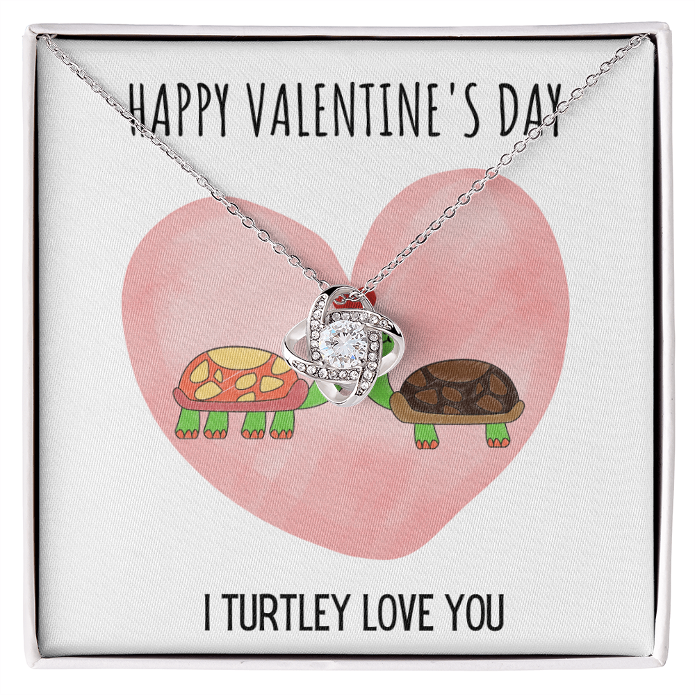 Best Gifts 305-I TURTLEY LOVE YOU Valentine’s Day Necklace with Love Knot Pendant for Her