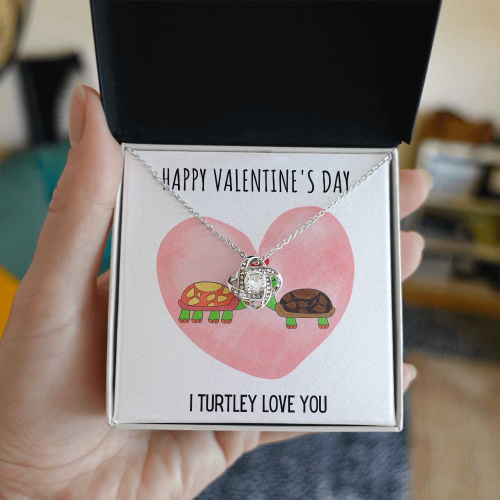 Best Gifts 305-I TURTLEY LOVE YOU Valentine’s Day Necklace with Love Knot Pendant for Her