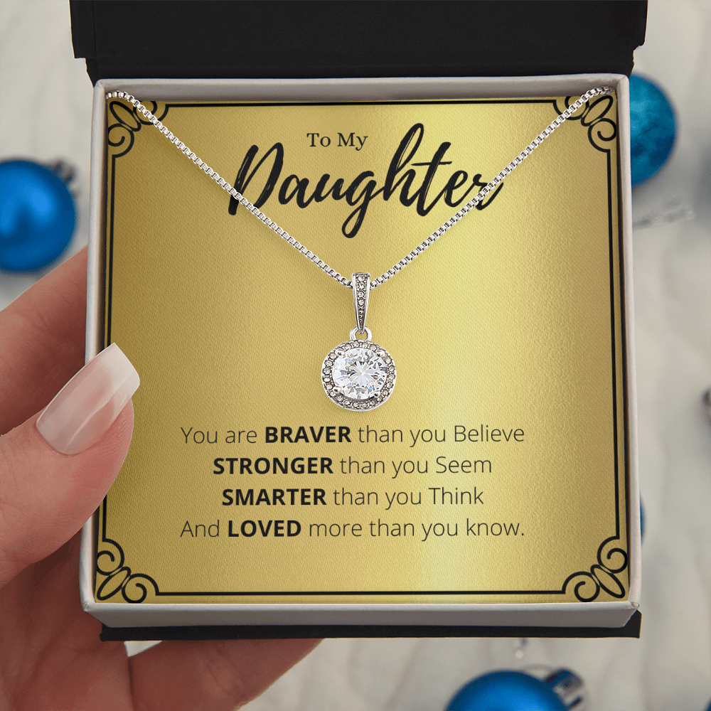 Best Gifts 305-Inspirational To My Daughter Necklace Gift from Parents