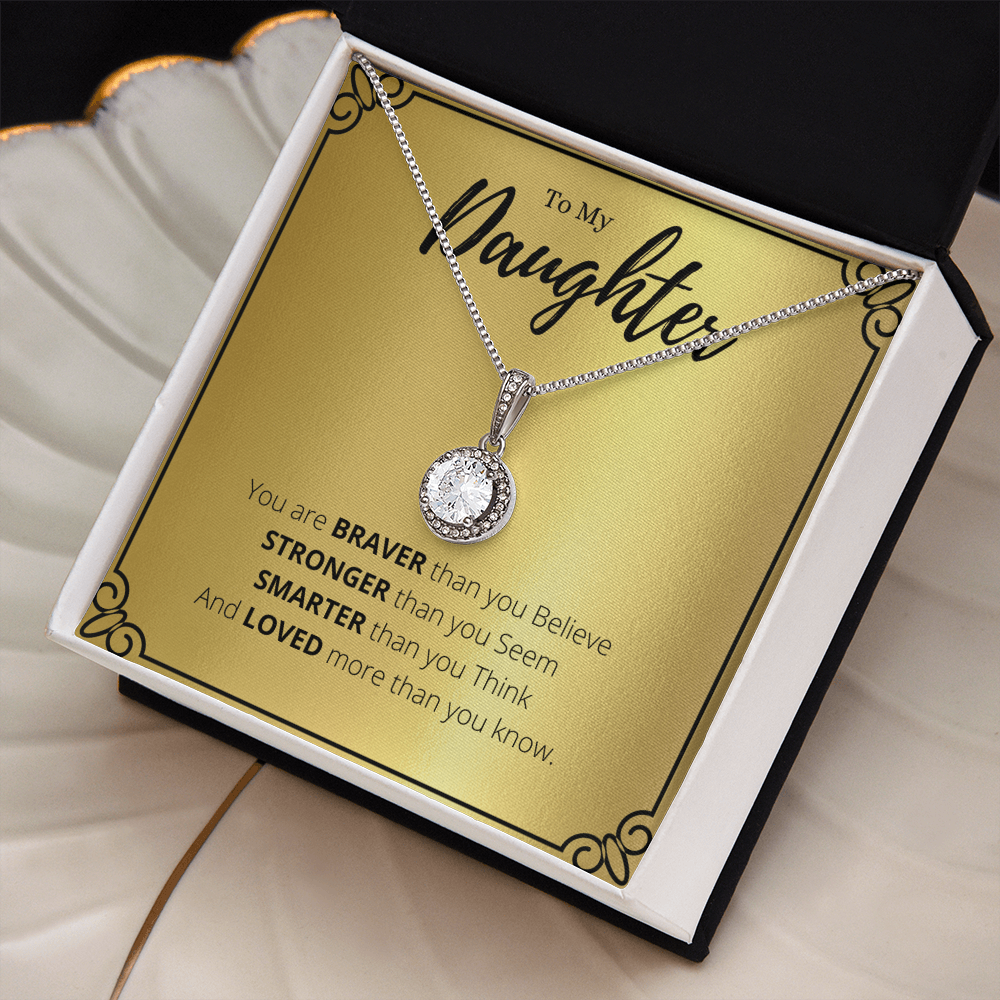Best Gifts 305-Inspirational To My Daughter Necklace Gift from Parents