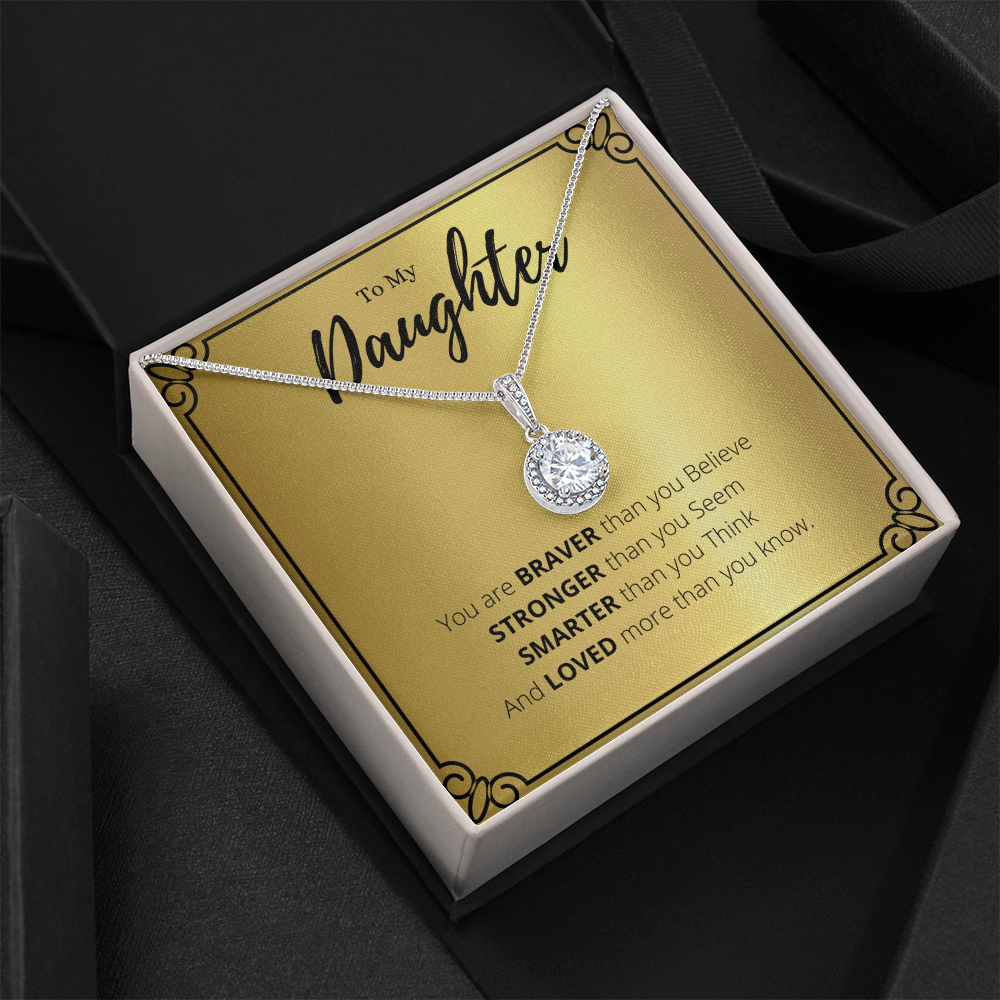 Best Gifts 305-Inspirational To My Daughter Necklace Gift from Parents