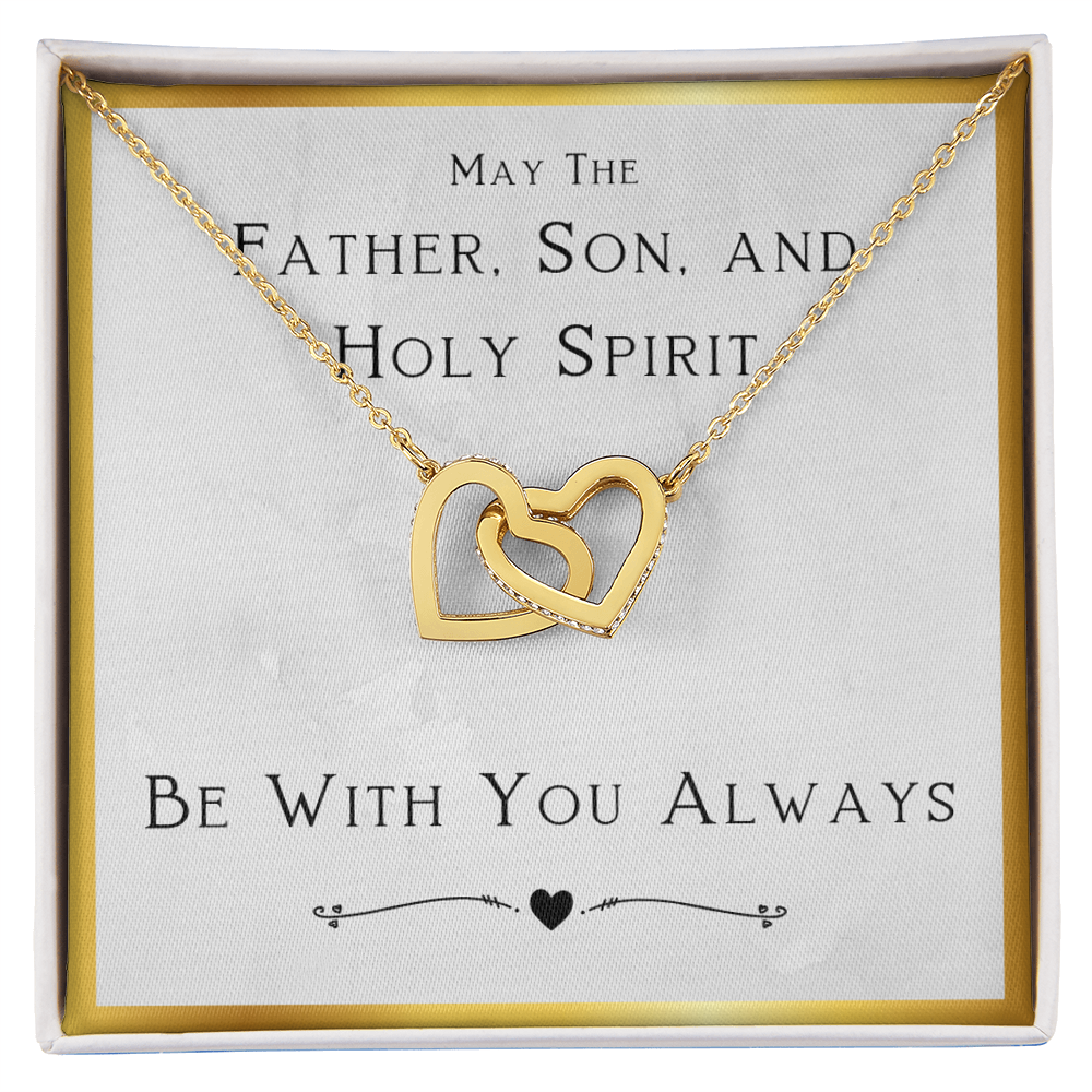 Best Gifts 305-Interlocking Hearts Necklace with CZ Crystals Gift for Her