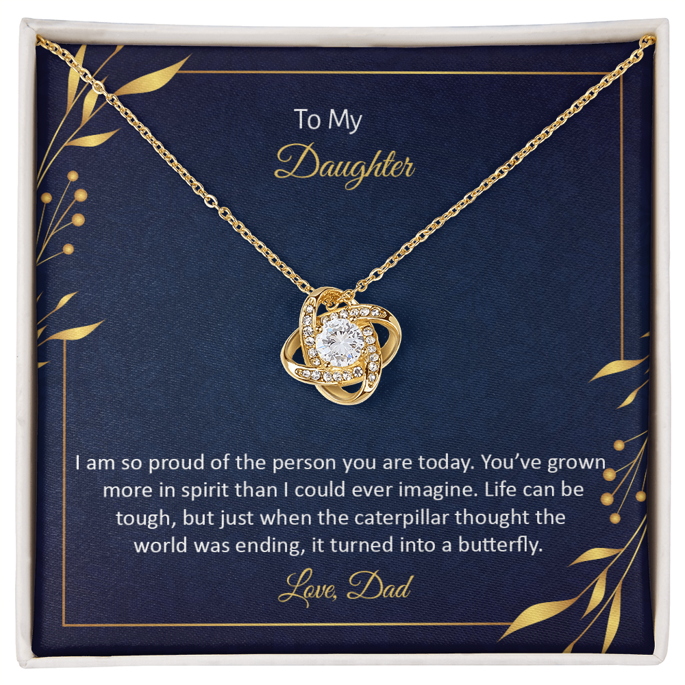 Christian Gifts 305-Love Knot Necklace for Daughter – Dad Gift
