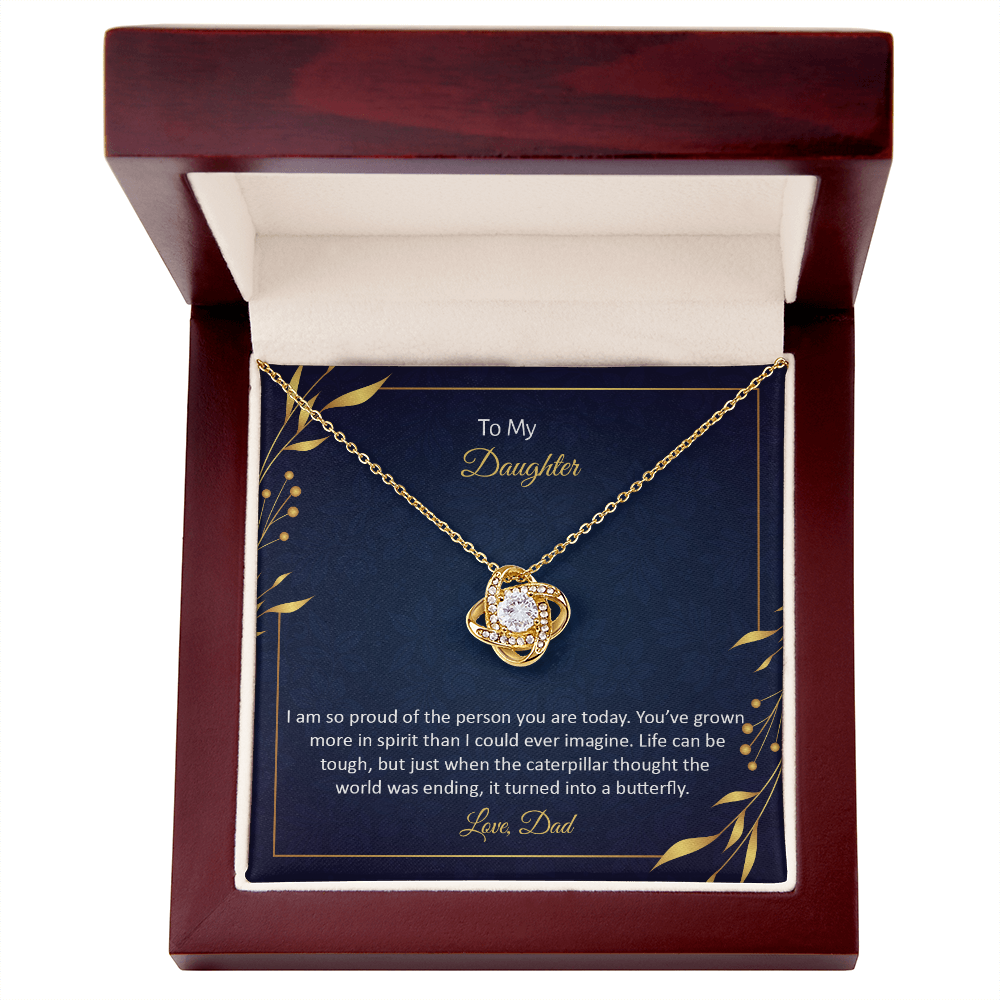 Christian Gifts 305-Love Knot Necklace for Daughter – Dad Gift