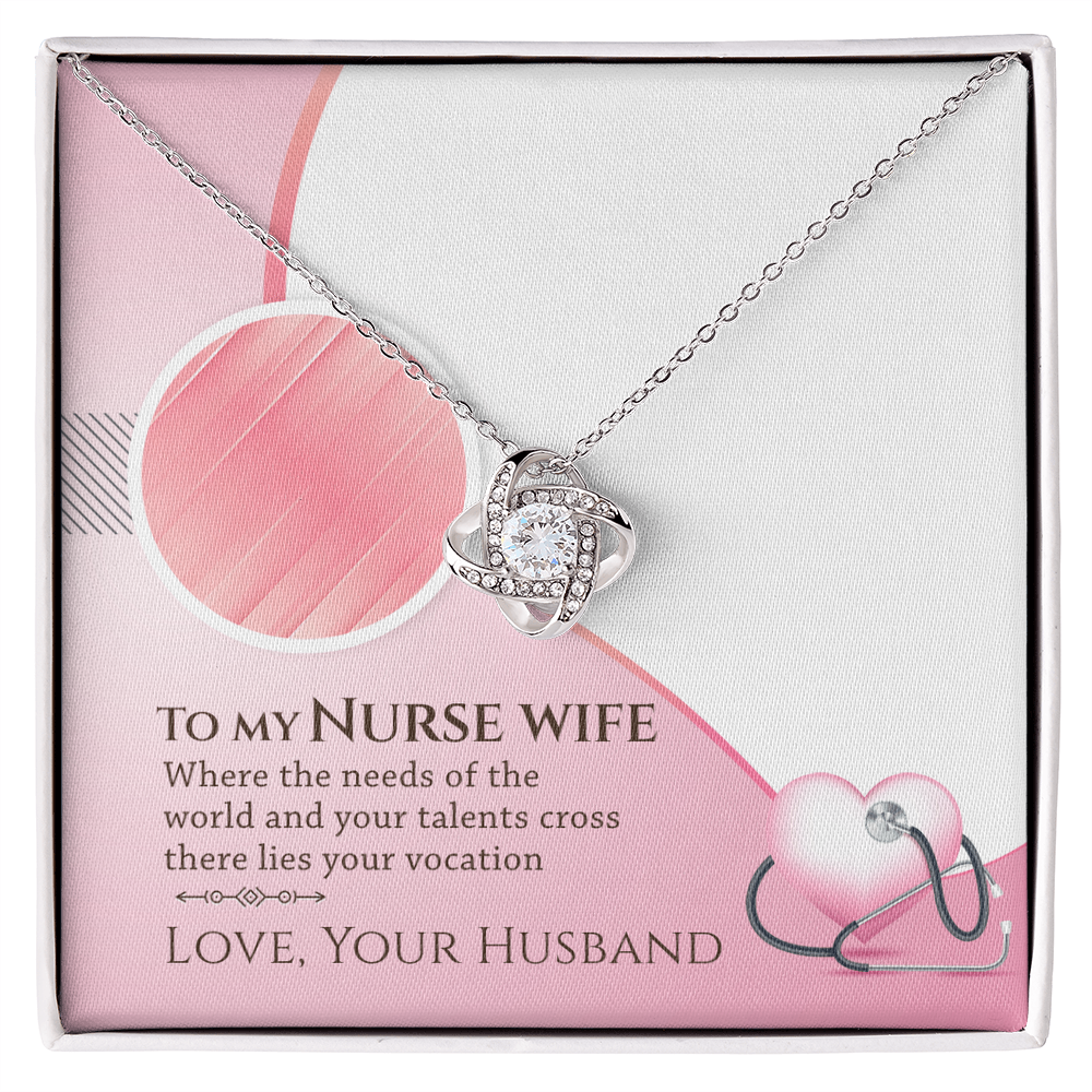 Best Gifts 305-Love Knot Necklace for Nurse Wife - Perfect Gift from Husband
