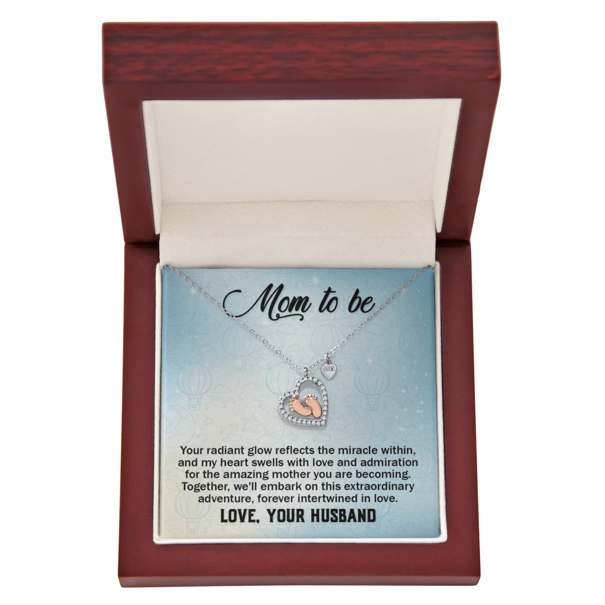 Christian Gifts 305-Mom to Be Necklace from Husband Pregnancy Gift