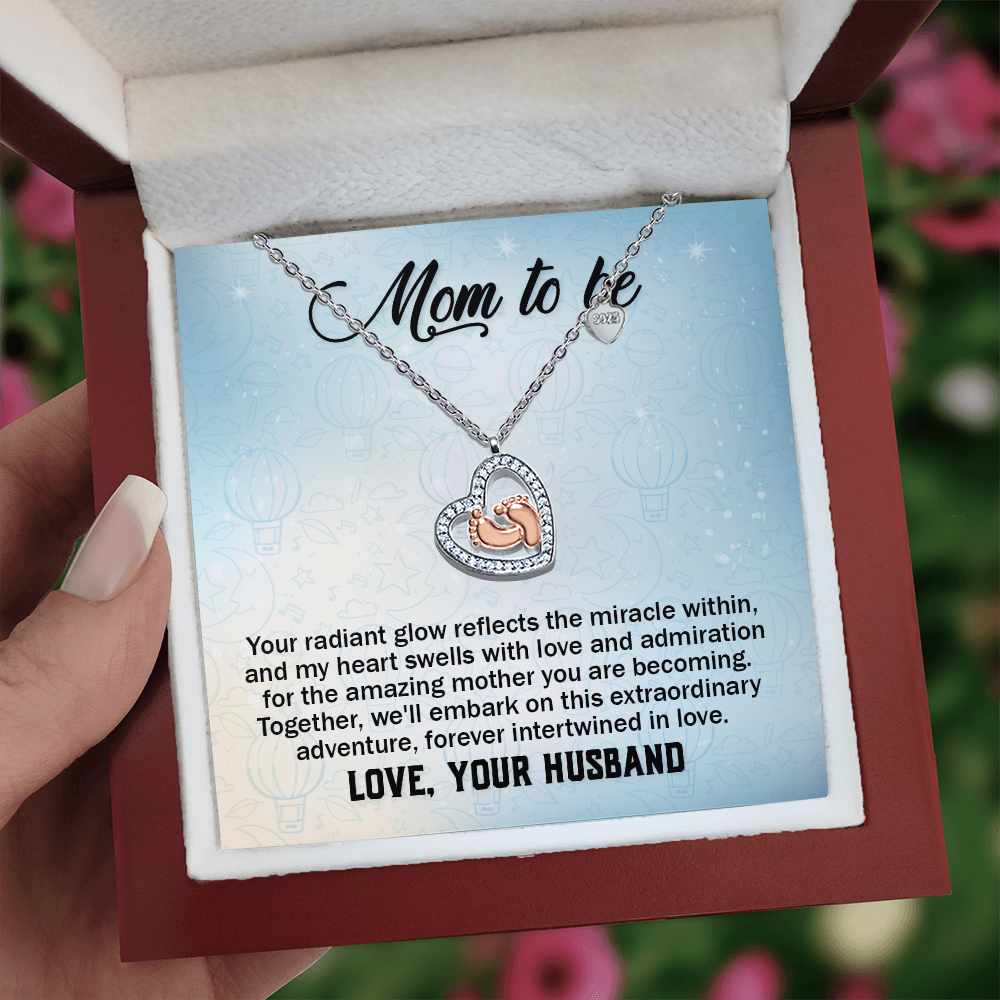 Christian Gifts 305-Mom to Be Necklace from Husband Pregnancy Gift