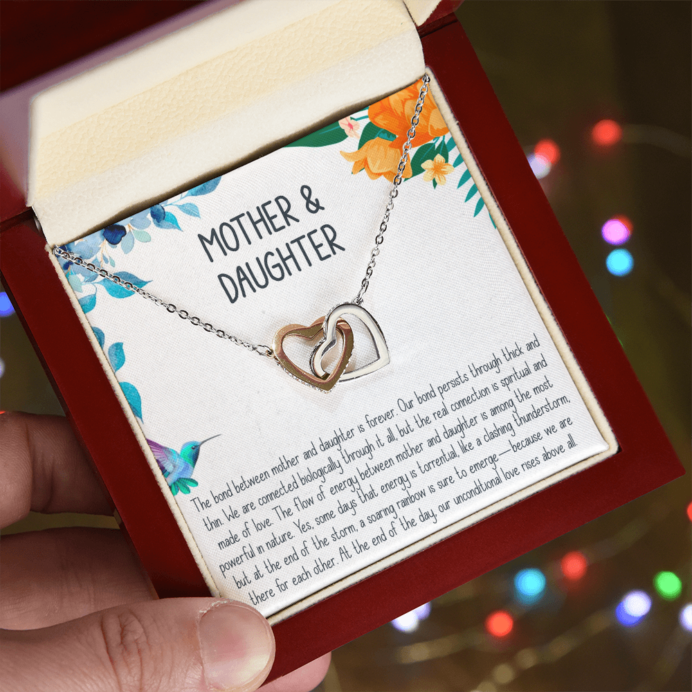 Best Gifts 305-Mother Daughter Interlocking Hearts Necklace Gift
