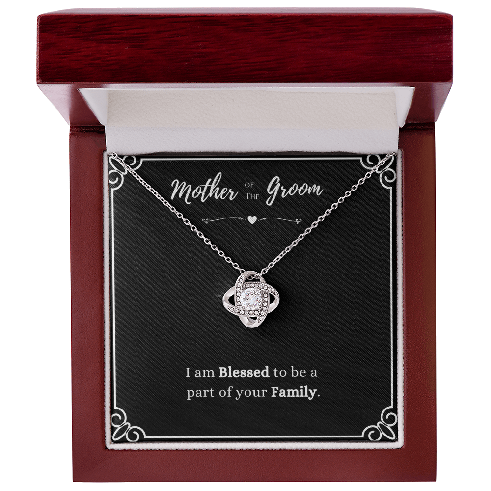 Best Gifts 305-Mother of the Groom Love Knot Necklace Wedding Gift