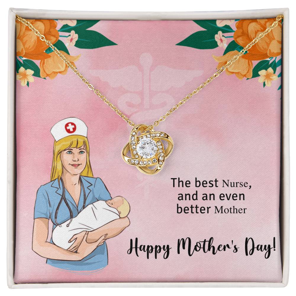 Best Gifts 305-Nurse Mom Love Knot Necklace Mother’s Day Jewelry from Daughter or Son