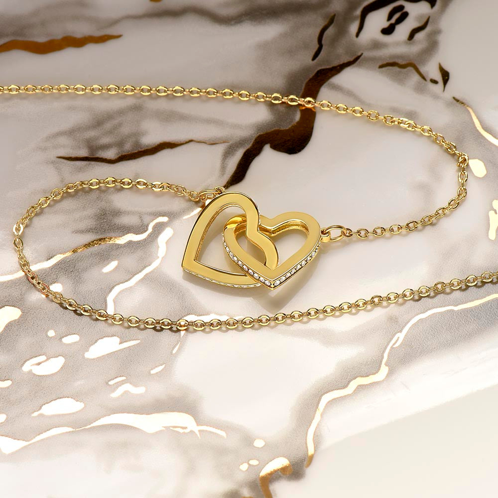 Christian Gifts 305-Proudest Moment Daughter Interlocking Hearts Necklace Gift from Mom or Dad