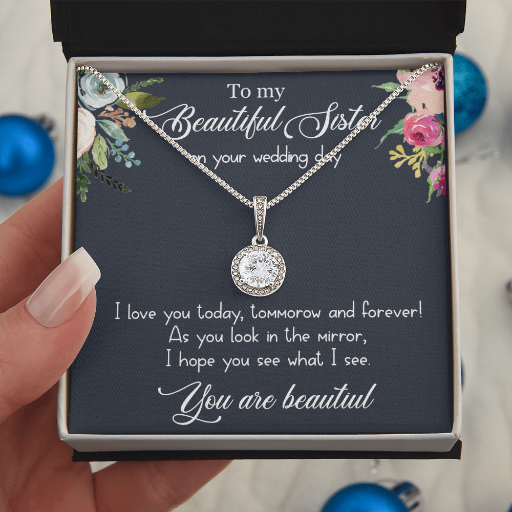 Best Gifts 305-Sister Wedding Day Eternal Hope Necklace Gift