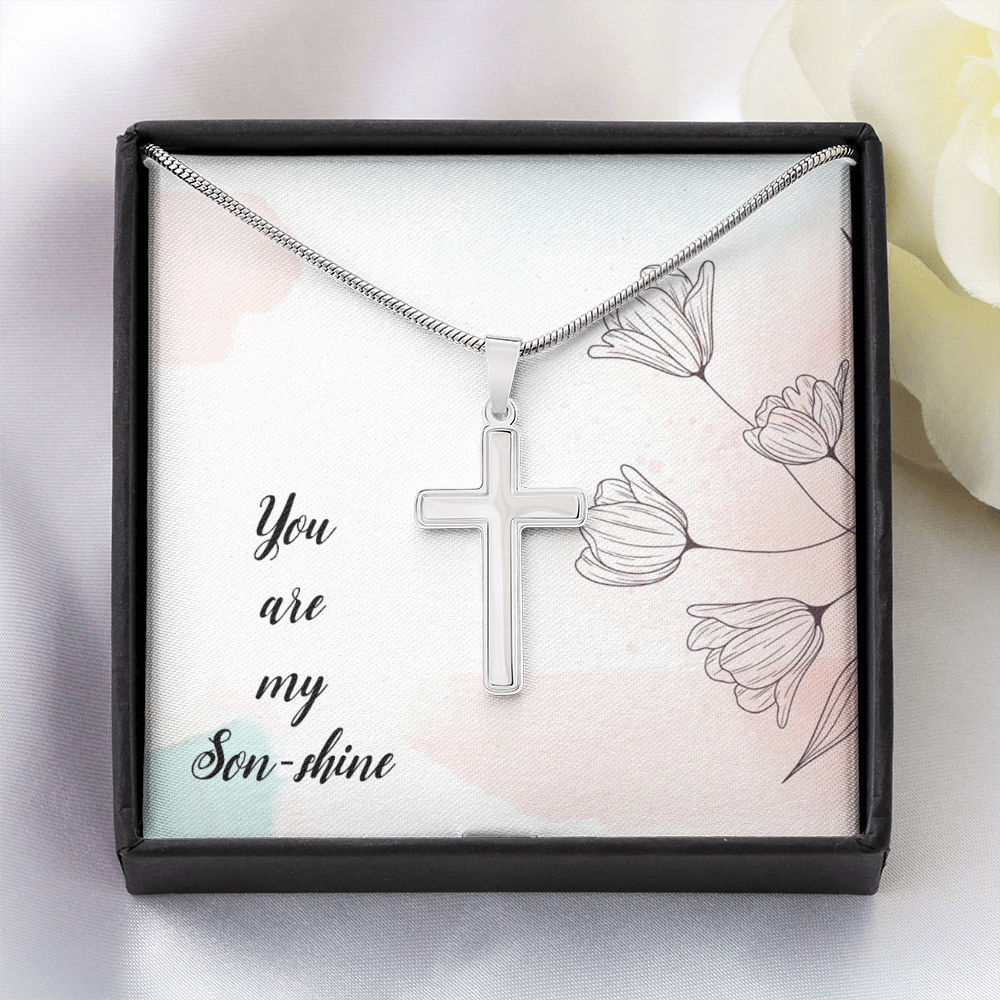 Best Gifts 305-Son-Shine Gift Cross Necklace – Faith Jewelry Keepsake from Mom or Dad